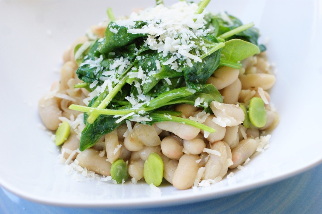 Spinach and beans