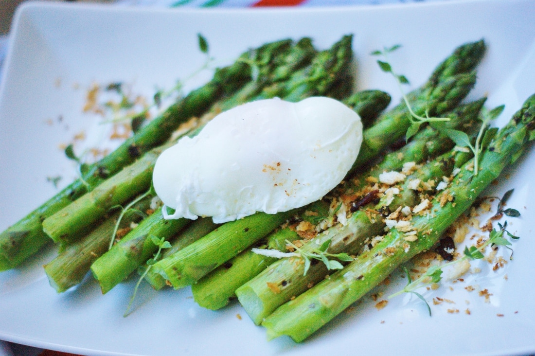 asparagus and poached egg